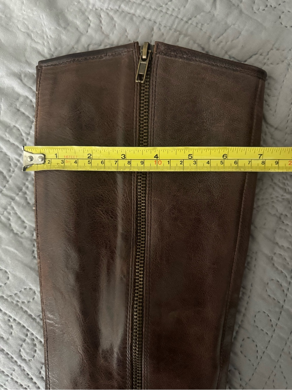 Brown Leather Tall Half Chaps 8M - Picture 7 of 8